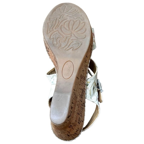 b.o.c Born Concept Schirra Jute Floral Print Platform Wedge Sandals - Picture 8 of 11